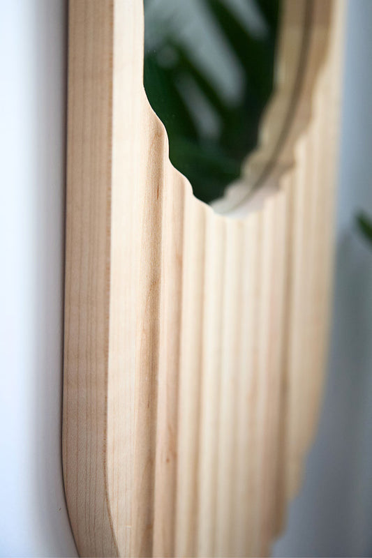 Fluted Collection - Klon Mirror | Wall Mirror For Home Gift Decor Modern Mirror Decor For Entryway Mirror Framed Wood